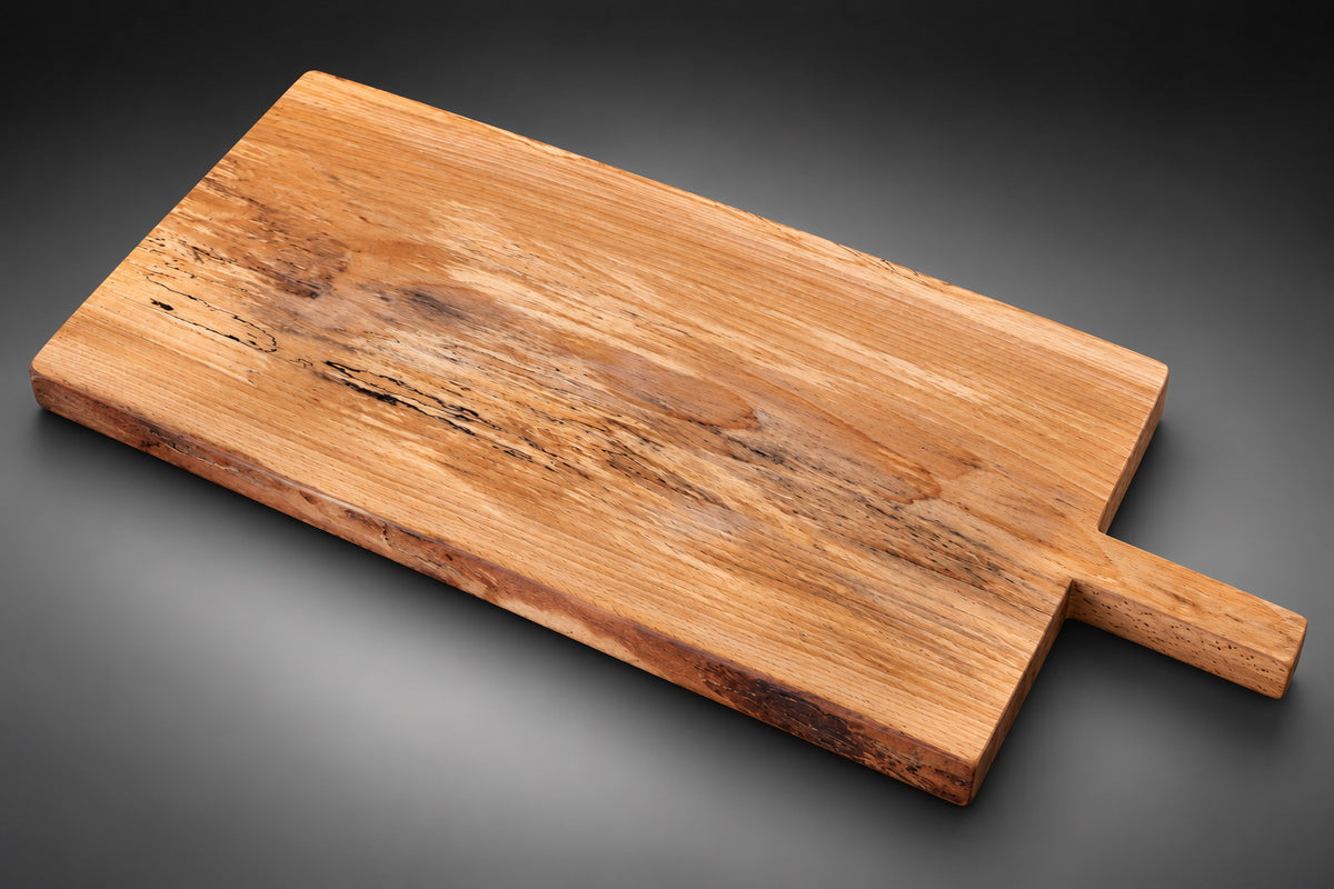 Spalted Beech Live Edge Chopping Board with Small Handle