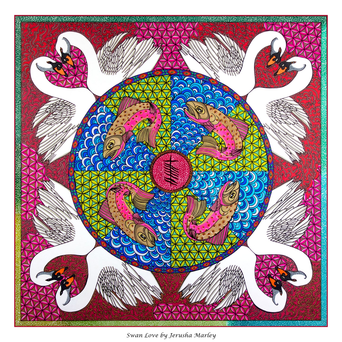 Swan Love Poster Print