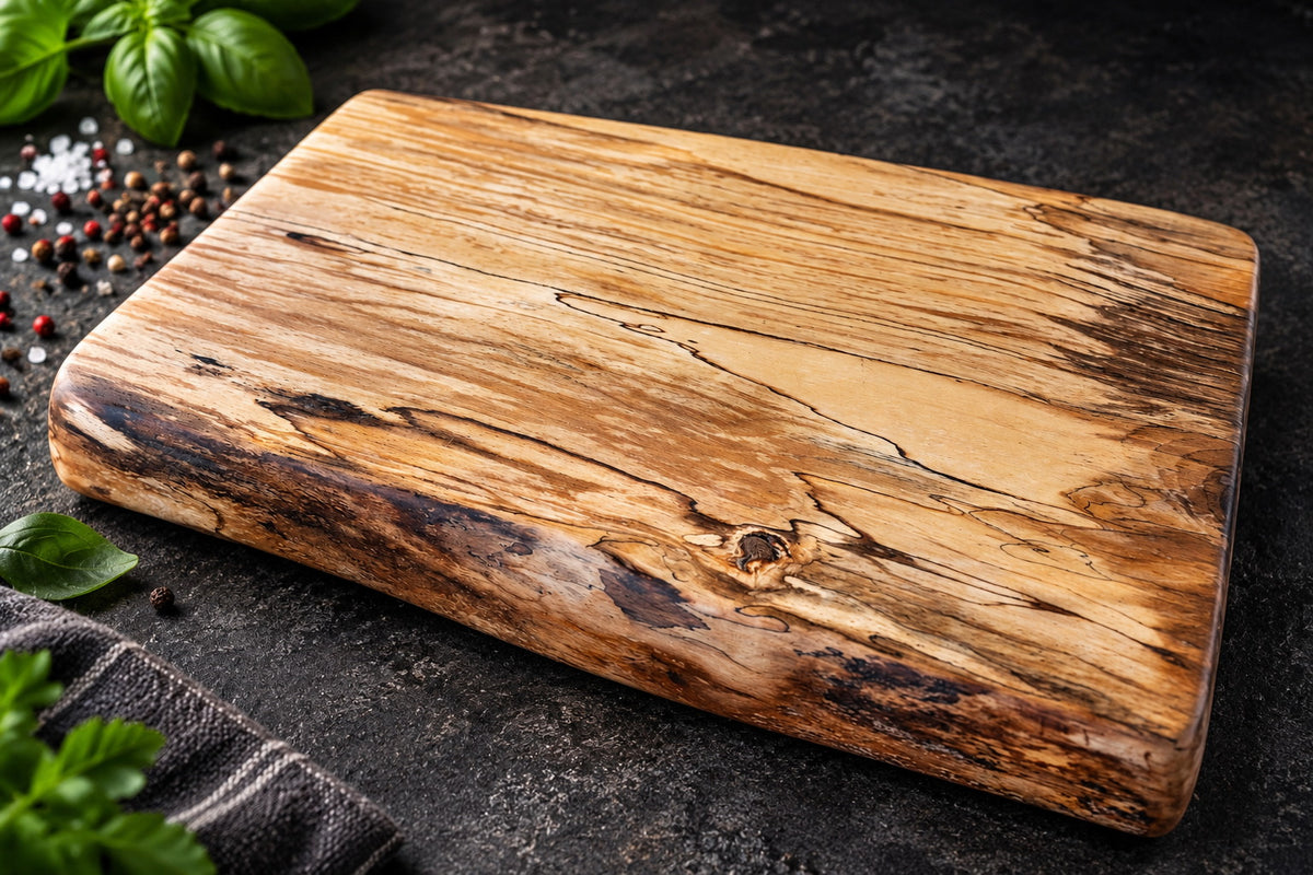 Large Spalted Beech Live Edge Chopping Board
