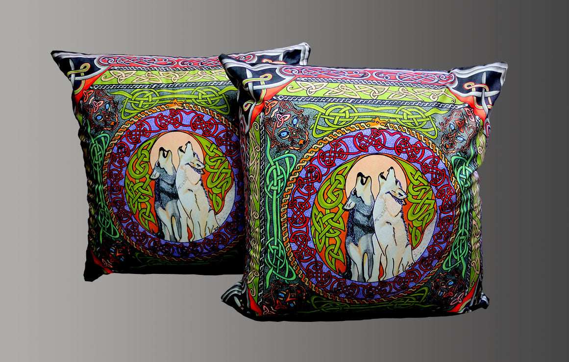 Wolf Magic Velvet Cushions