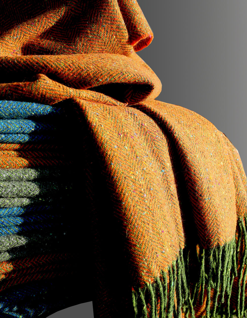 Donegal Tweed Blanket Shawls