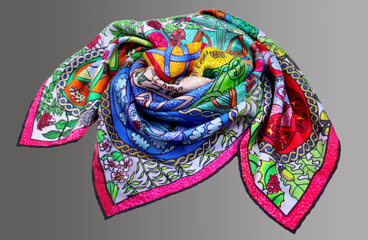 The Celtic Medicine Wheel 90cm Silk Scarf