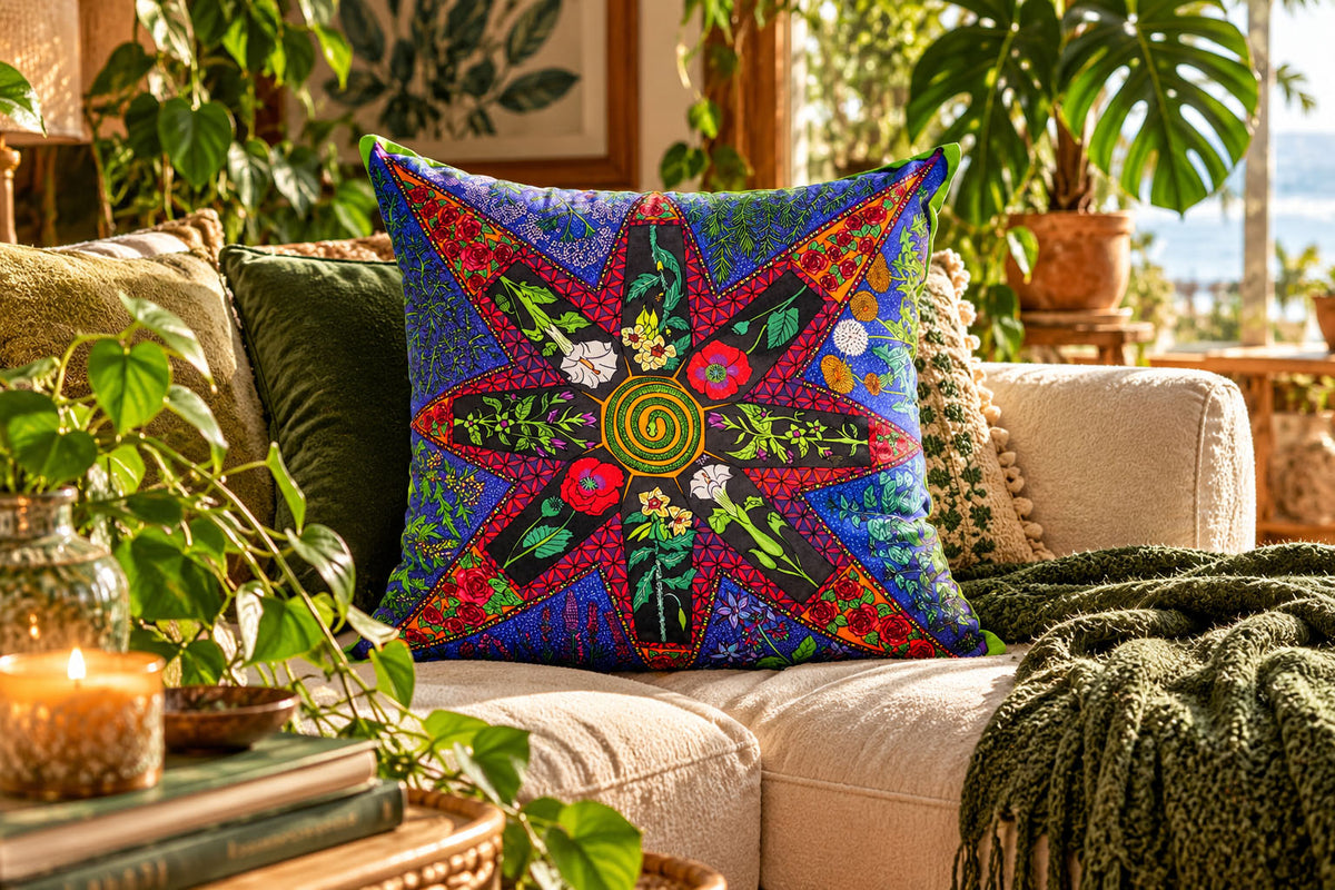Poisonous Plant Medicine Soft Velvet Cushion Cover