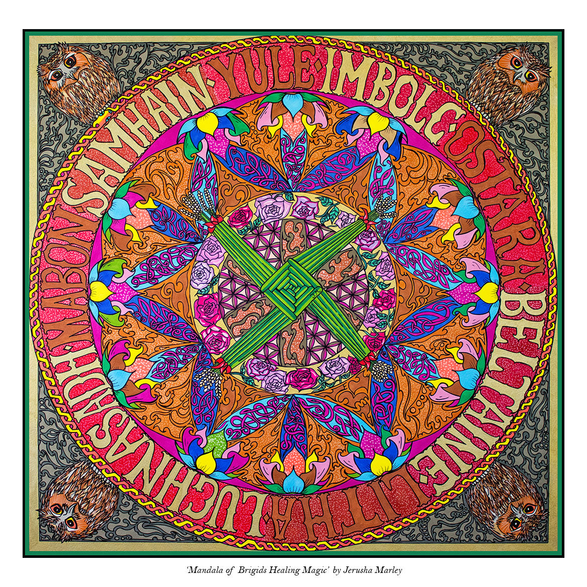 Mandala of Brigids Healing Magic Poster Print