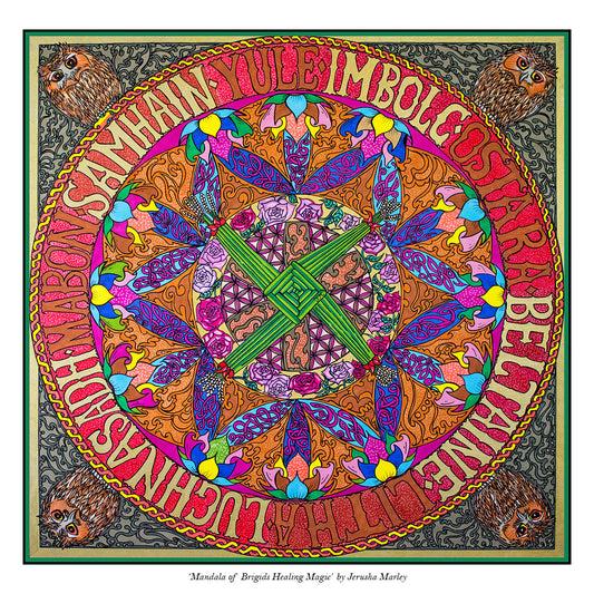 Mandala of Brigids Healing Magic Poster Print