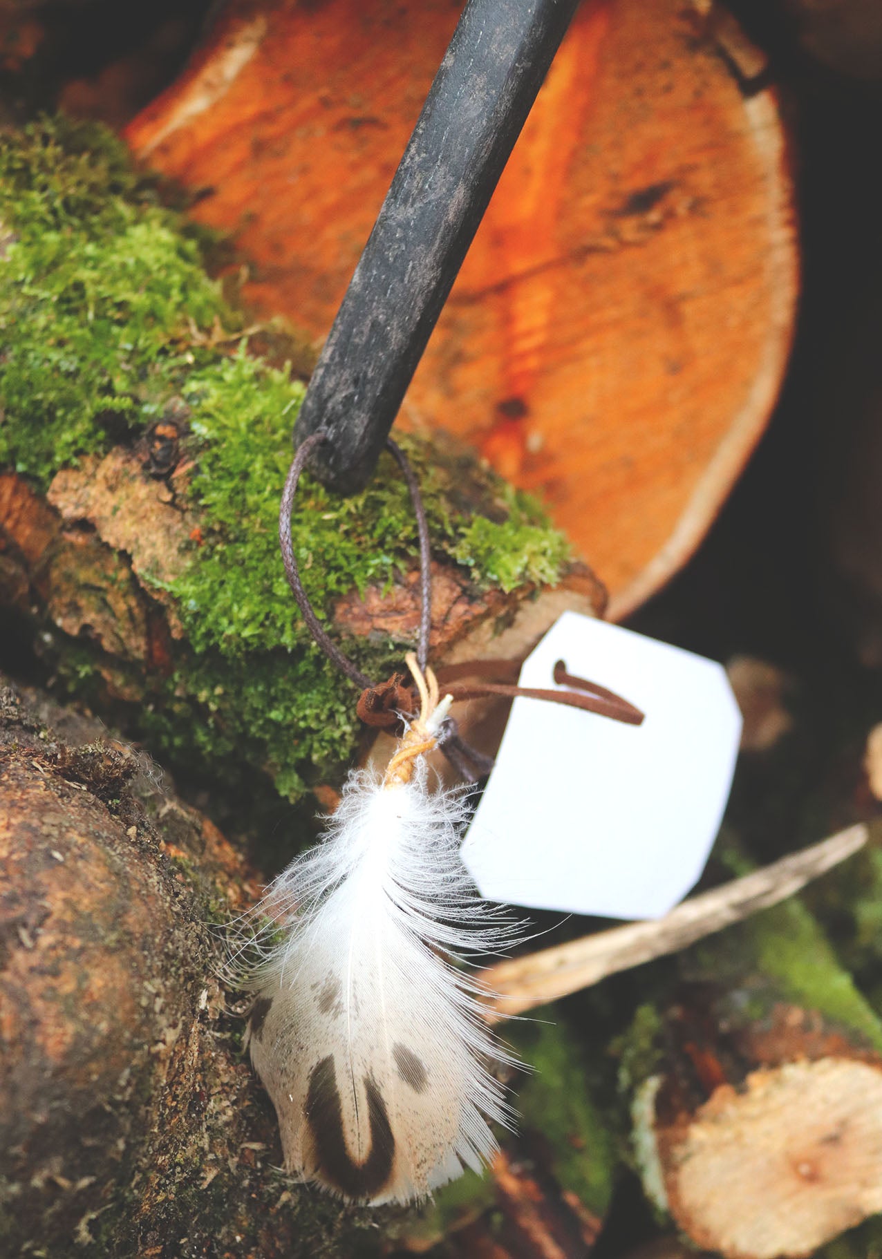 Fox Fur & Bog Oak Drum Beater 'LOVE'