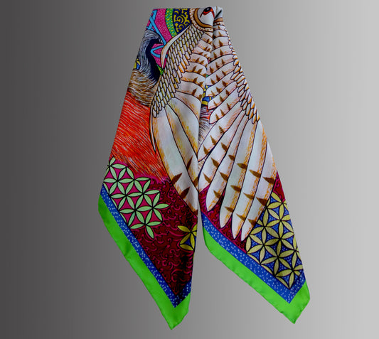 Fox & Owl Magic Silk Scarf 98cm