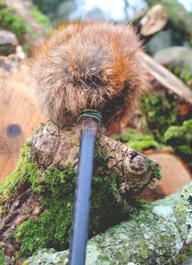 Fox Fur & Bog Oak Drum Beater 'WISDOM'