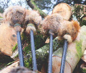 Fox Fur & Bog Oak Drum Beater 'LOVE'