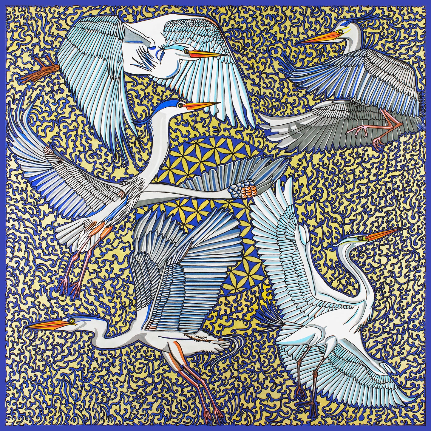 Herons & Great Egrets 45cm Silk