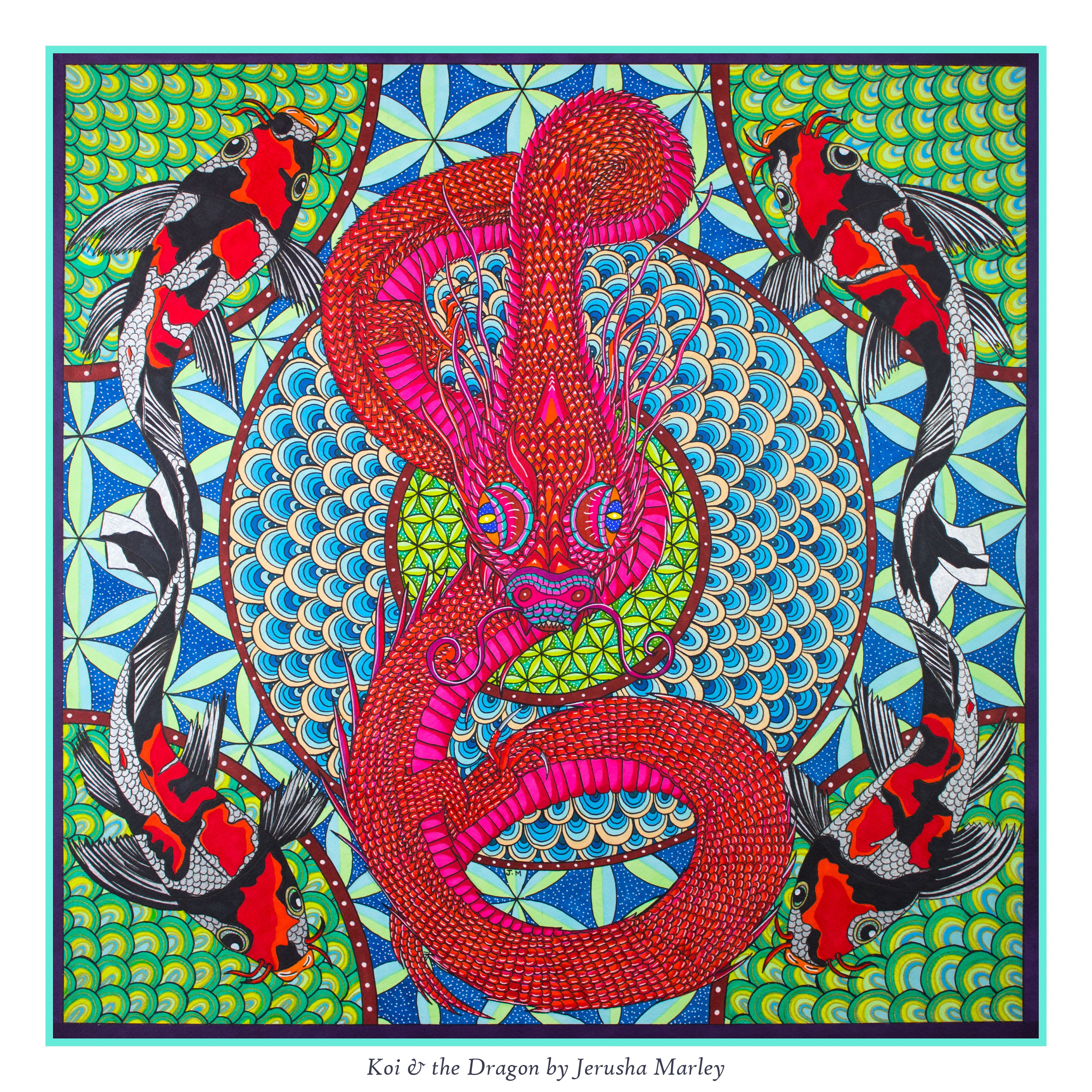 Koi & The Dragon Poster Print