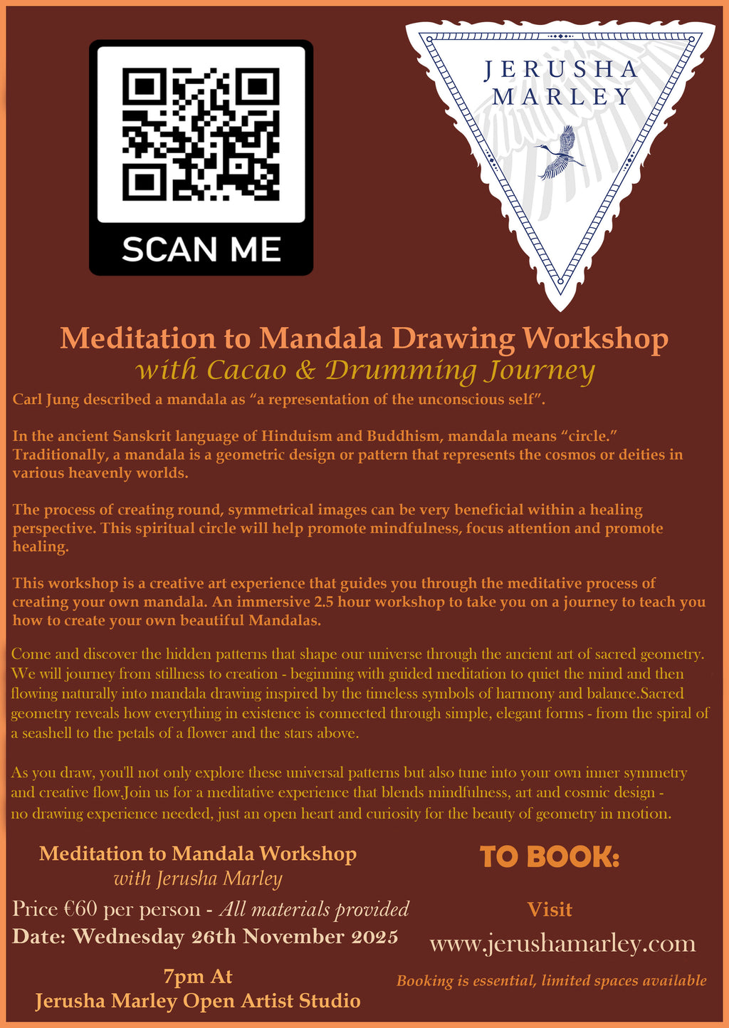 Meditation to Mandala Drawing Workshop with Cacao and Drumming Journey