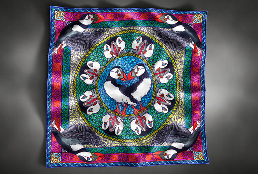Puffin Magic 45cm Silk Scarf