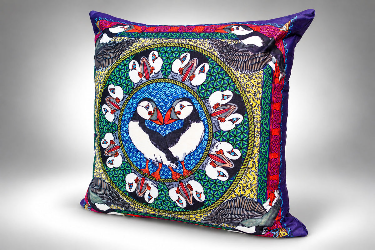 Puffin Magic Soft Velvet Cushion Cover