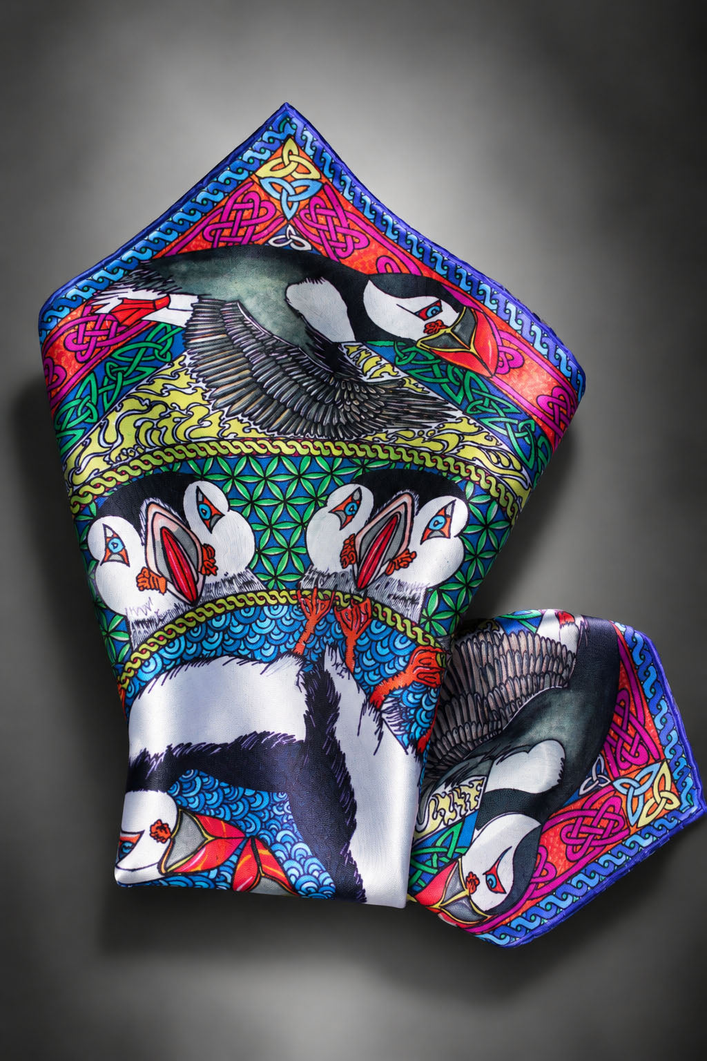 Puffin Magic 45cm Silk Scarf