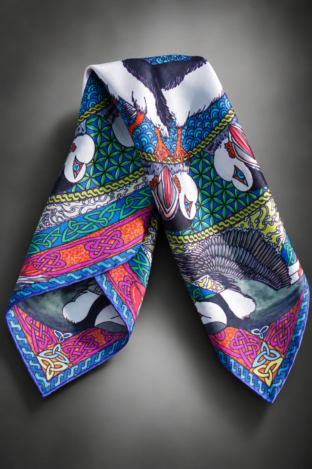 Puffin Magic 45cm Silk Scarf