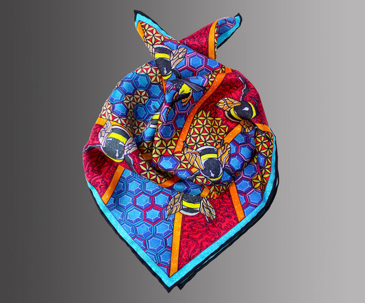 Sacred Bees 45cm Silk Scarf