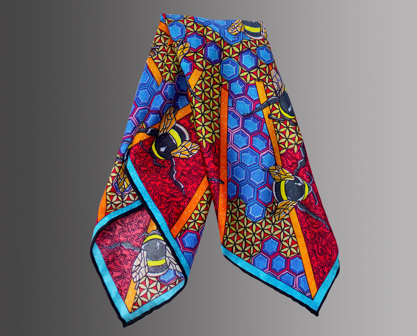 Sacred Bees 45cm Silk Scarf