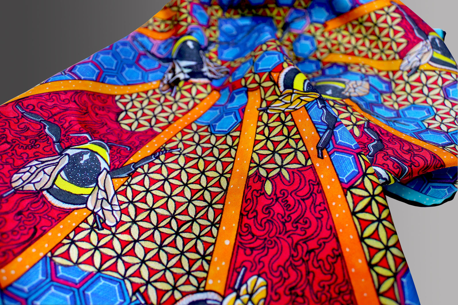 Sacred Bees 45cm Silk Scarf