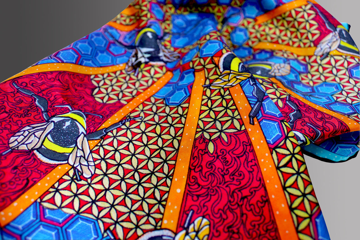 Sacred Bees 45cm Silk Scarf
