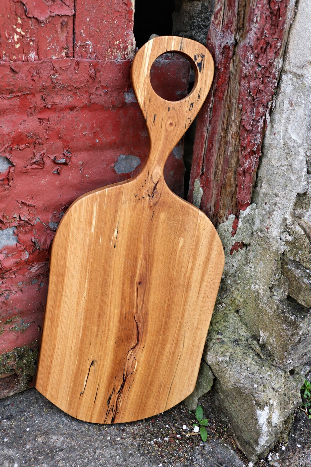 Spalted Beech Chopping Board with Round Hanging Handle