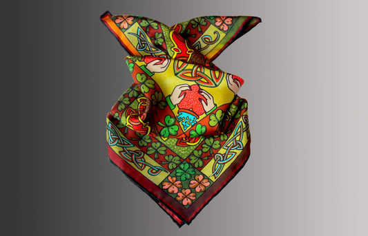 Claddagh 45cm Silk Scarf