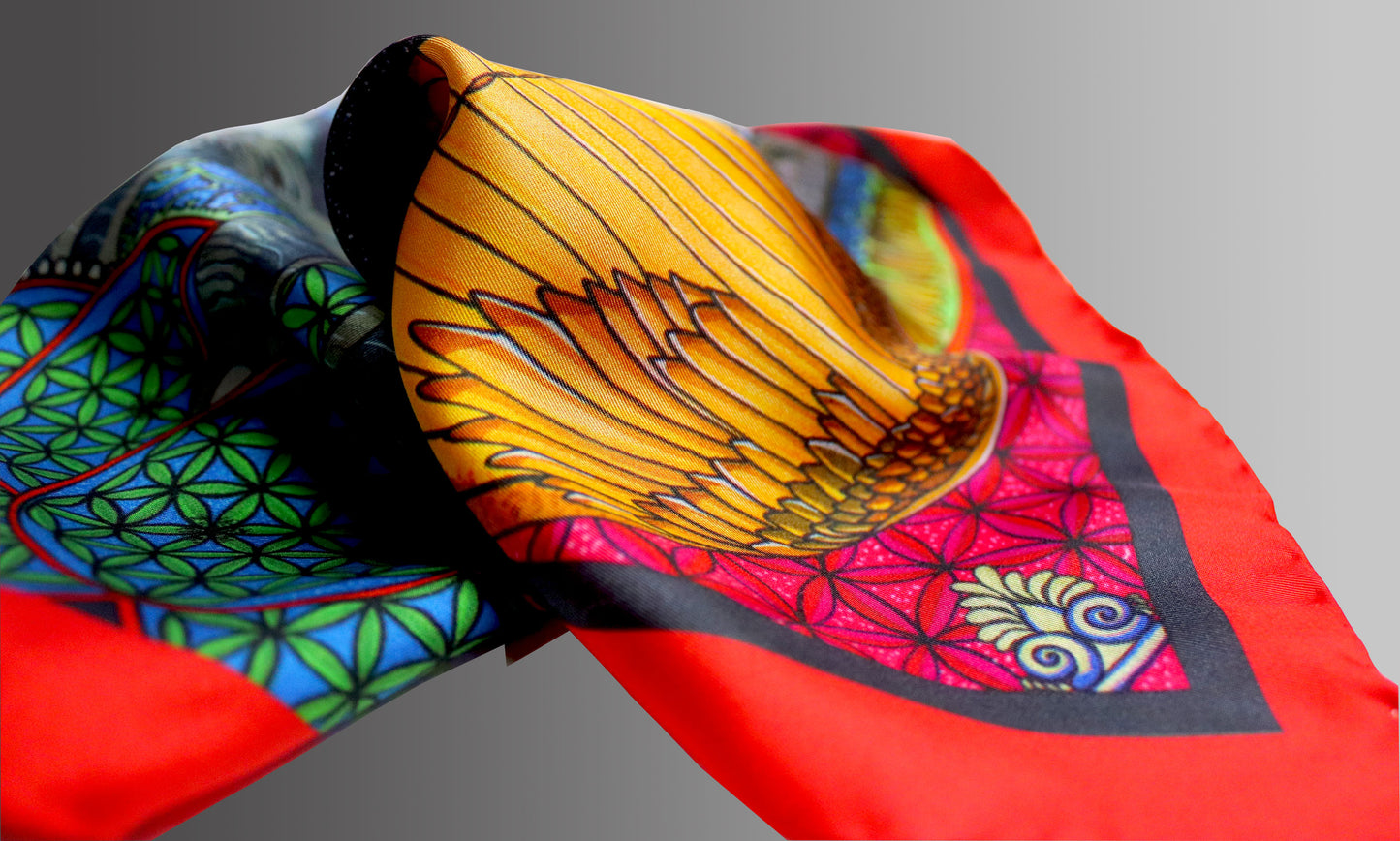 Elephant Guardians 45 cm Silk Scarf