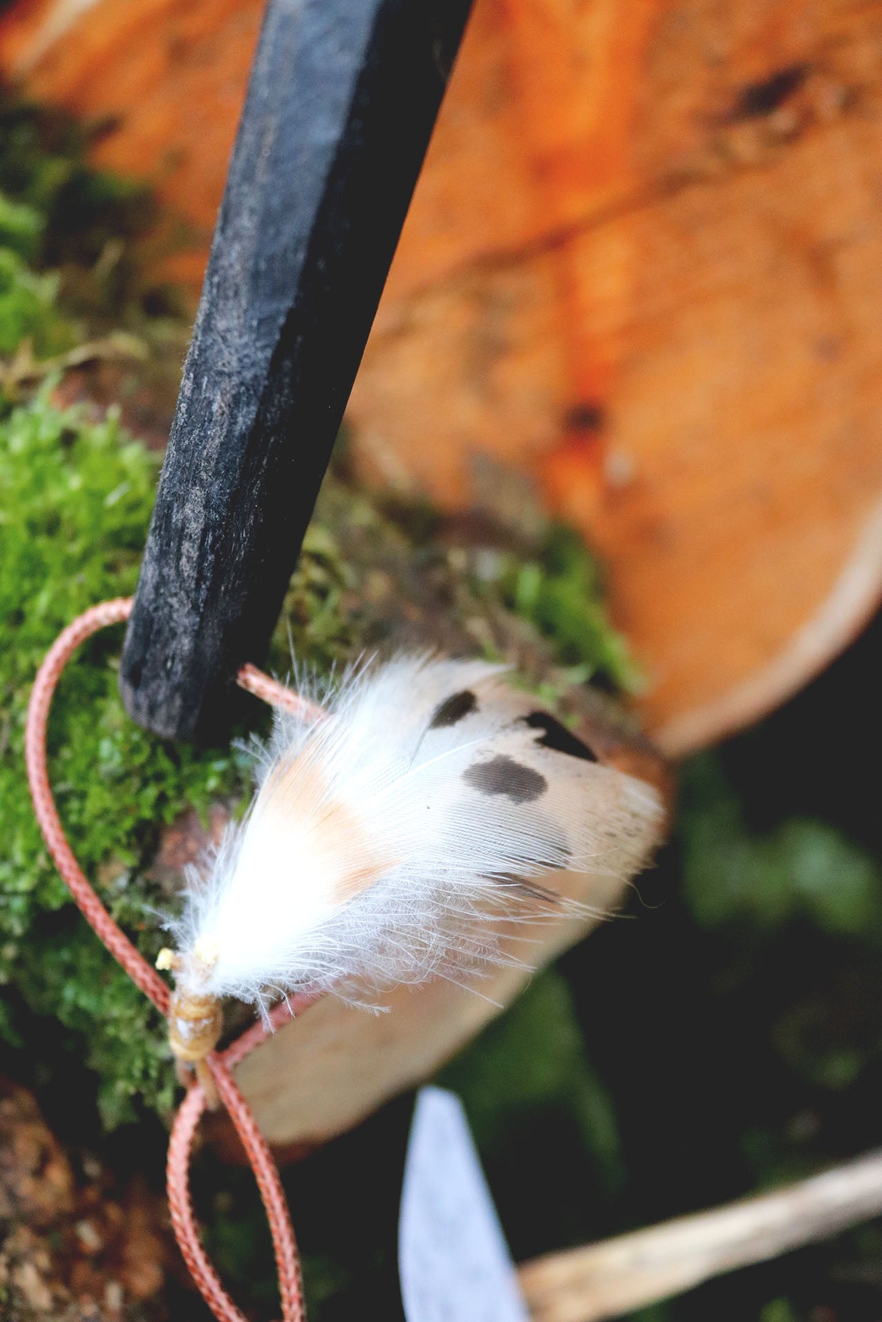 Fox Fur & Bog Oak Drum Beater 'LOVE'