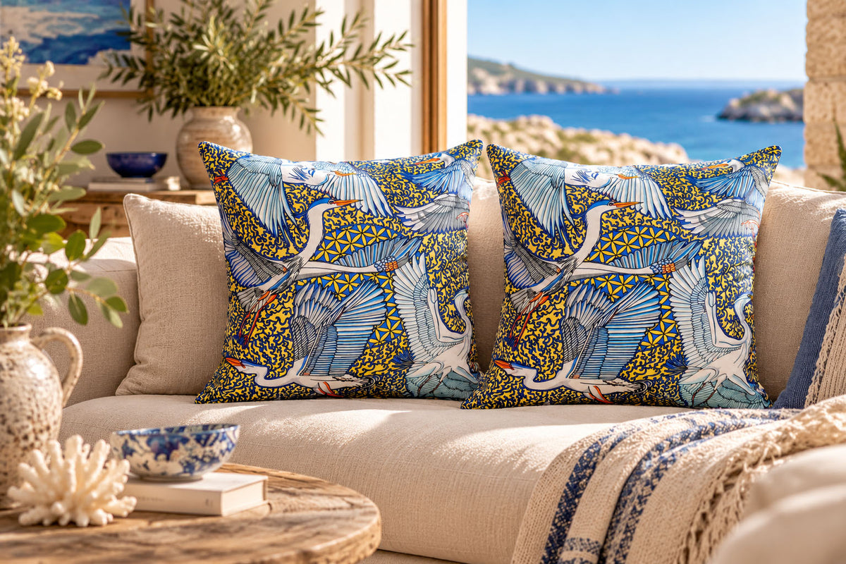 Herons & Great Egrets Soft Velvet Cushions