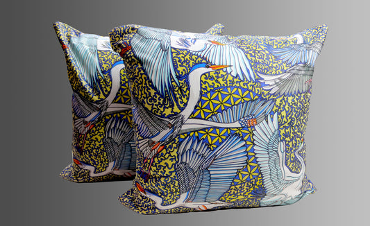 Herons & Great Egrets Soft Velvet Cushions