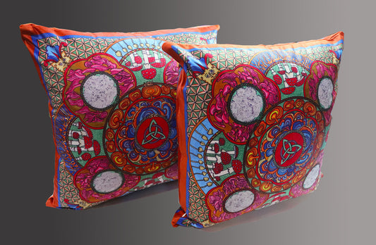 Mushroom Magic Velvet Cushion Cover