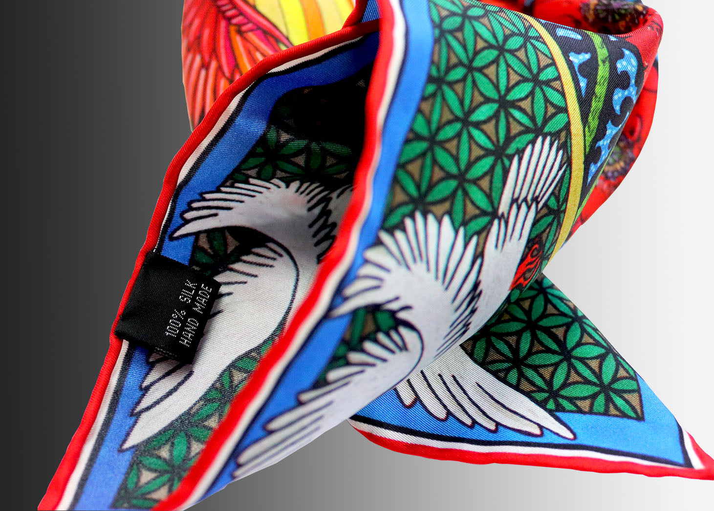 The Peace Phoenix 45 cm Silk Scarf