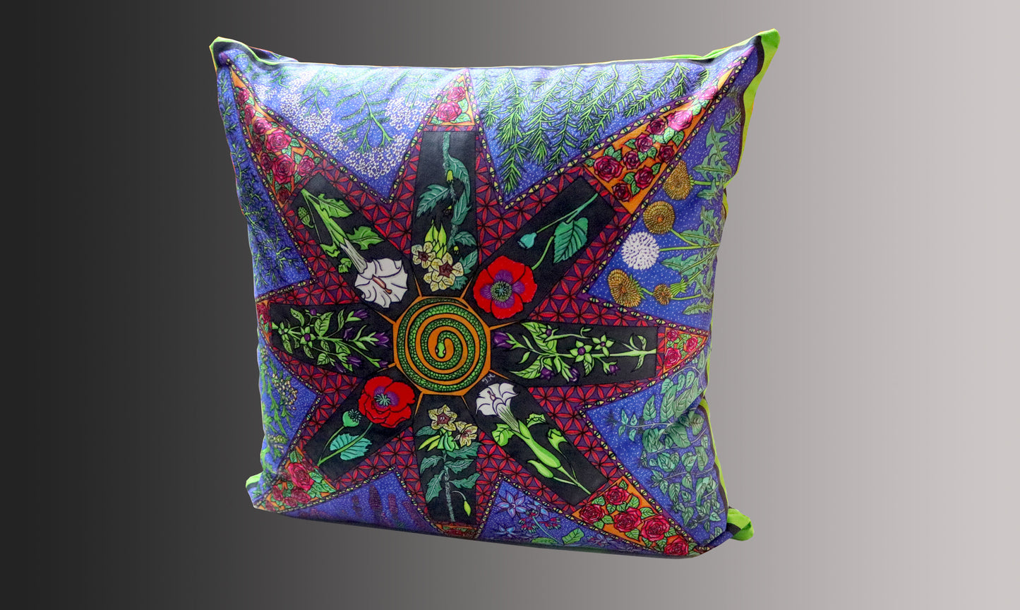 Poisonous Plant Medicine Soft Velvet Cushion Cover