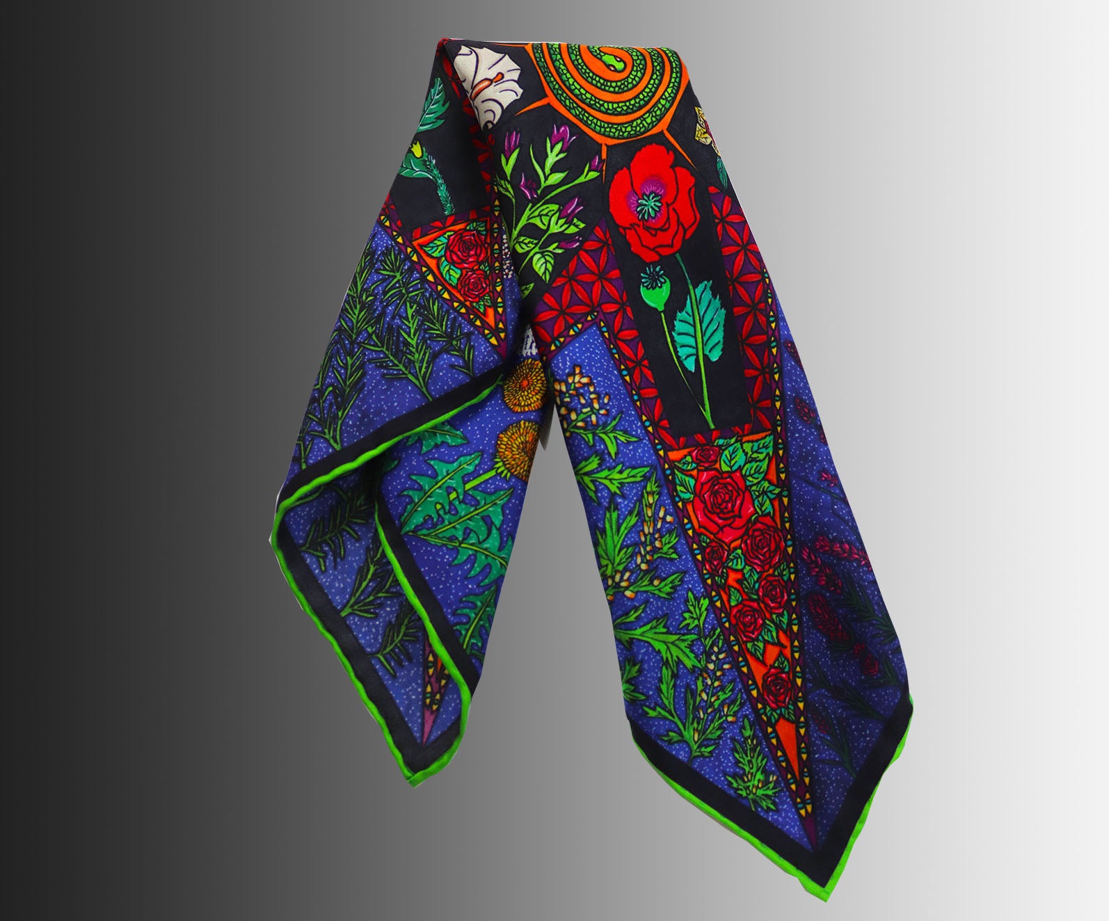 Poisonous Plant Medicine 45cm Silk Scarf