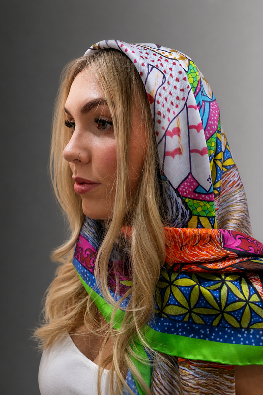 Fox & Owl Magic Silk Scarf 98cm