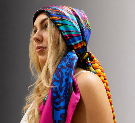 The Phoenix Rising Silk Scarf Oversized