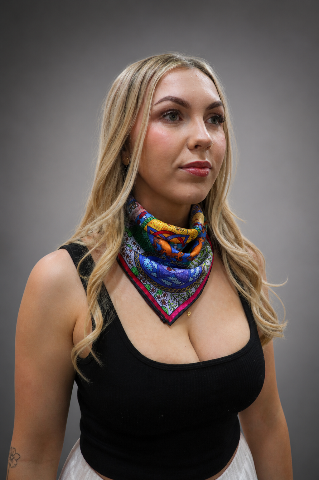 Celtic Medicine Wheel 45cm Silk Scarf