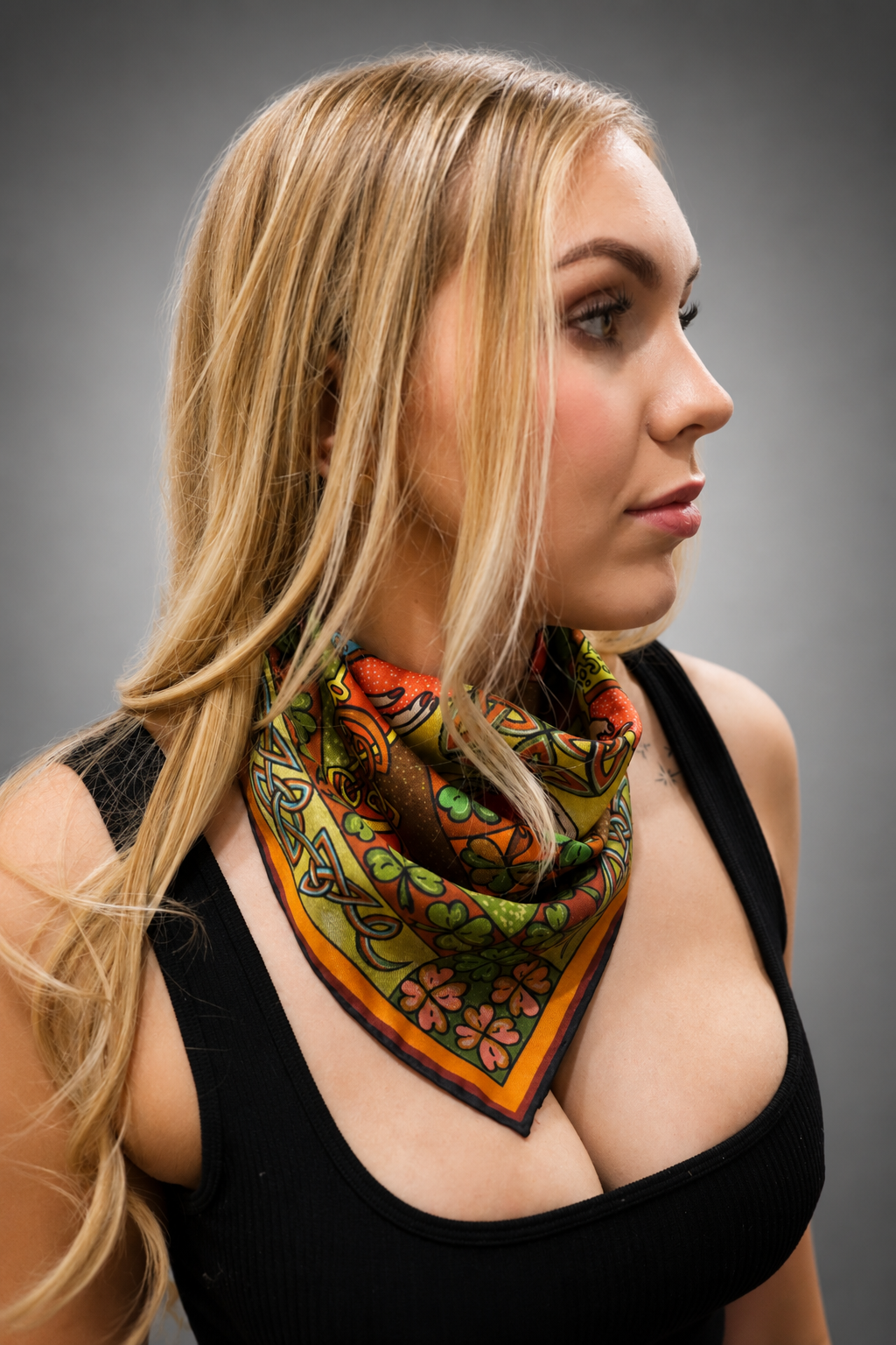 Claddagh 45cm Silk Scarf