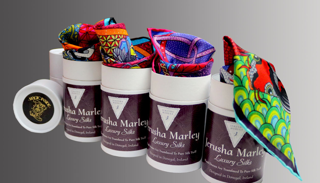 The Koi & Serpent Silk Scarf