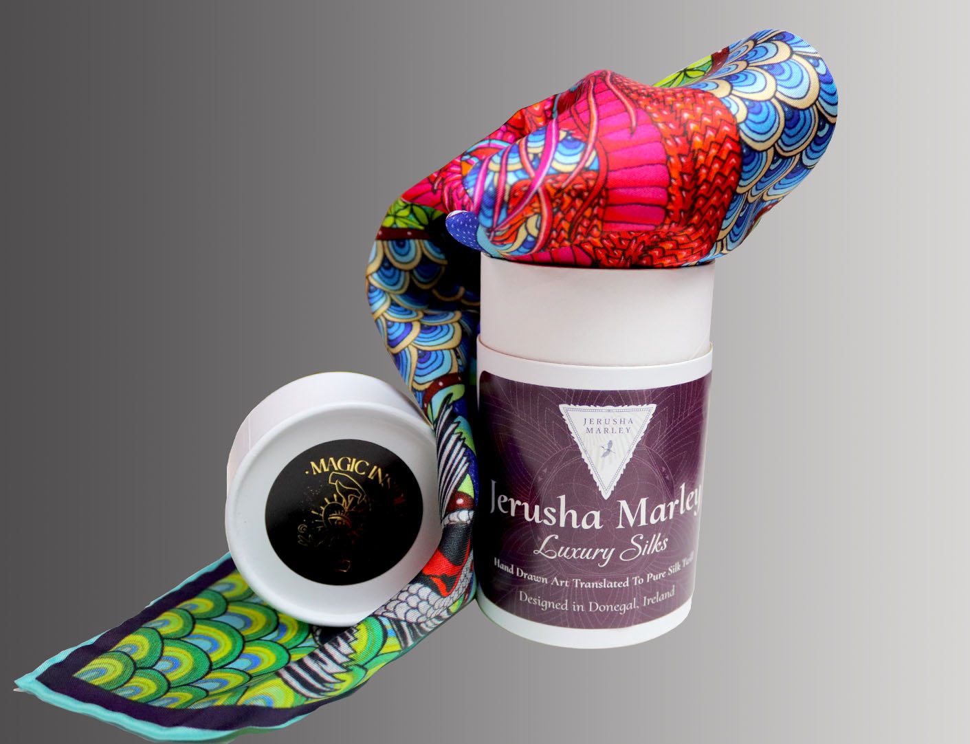 The Koi & Serpent Silk Scarf