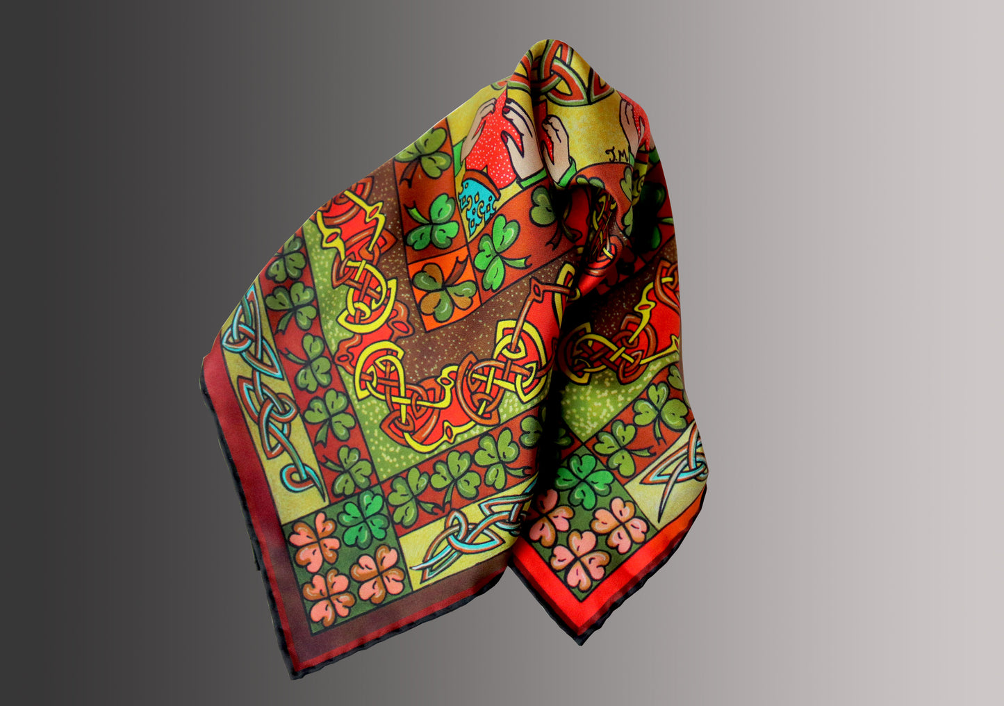 Claddagh 45cm Silk Scarf