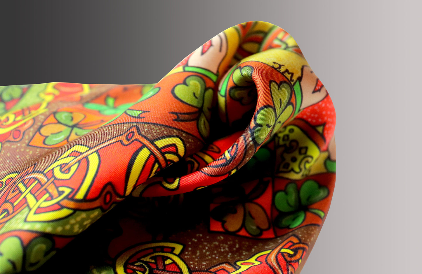 Claddagh 45cm Silk Scarf