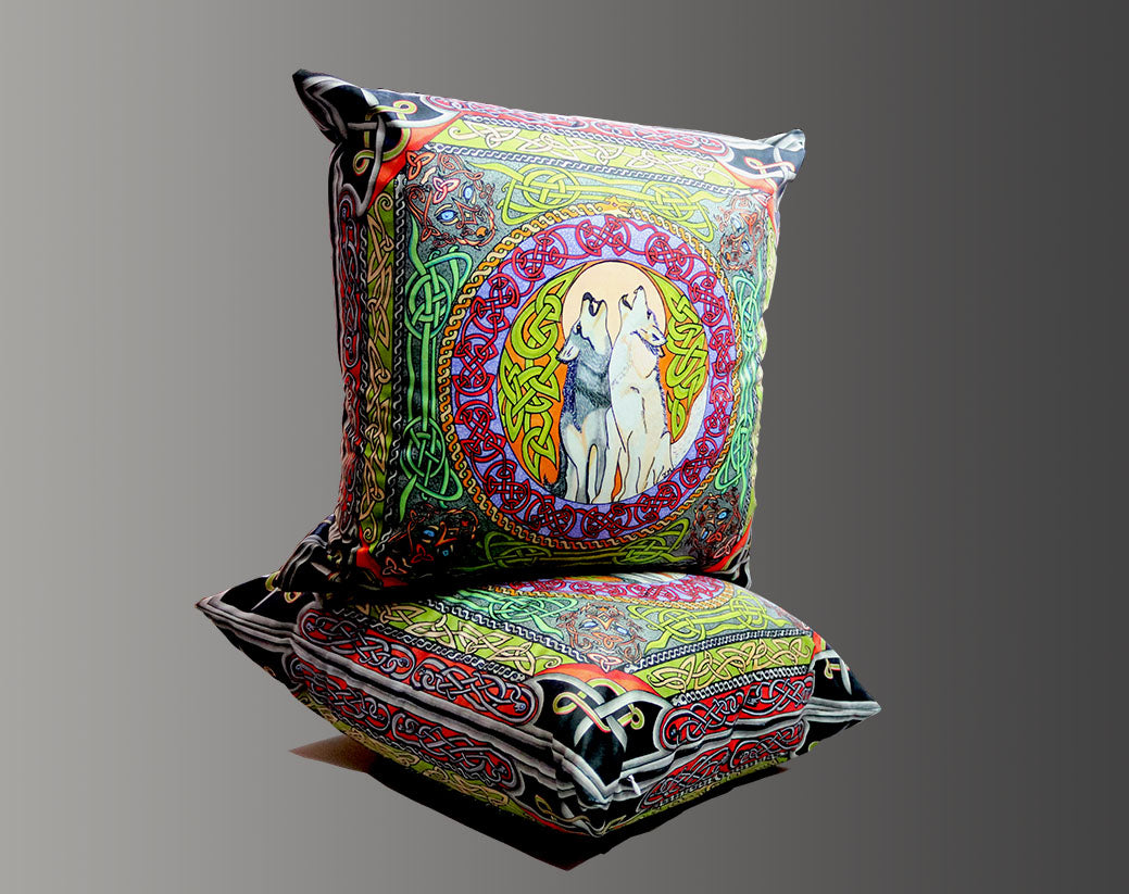 Wolf Magic Velvet Cushions