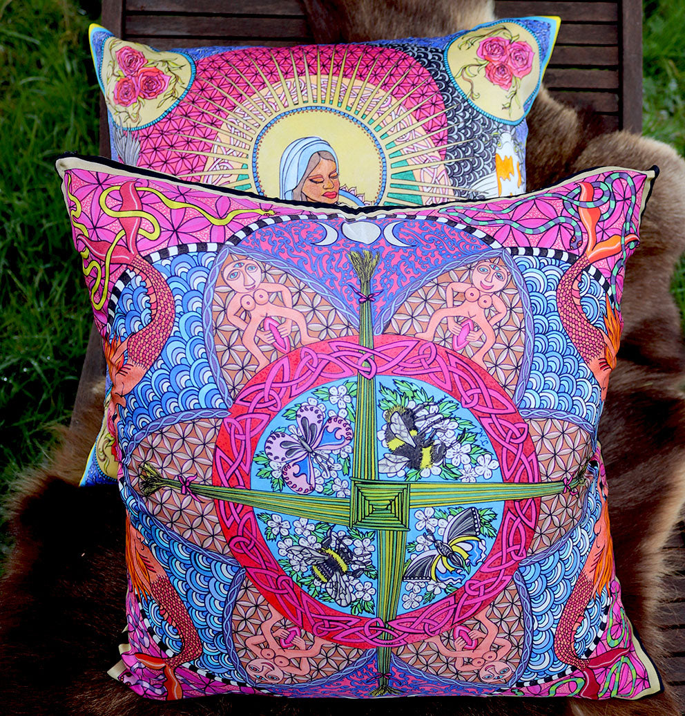 The Divine Feminine Pure Silk Cushion Cover