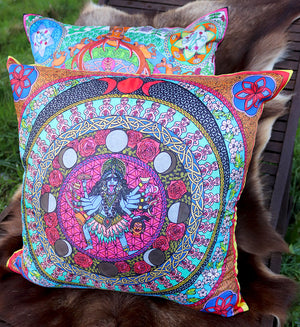 Kali Magic Pure Silk Cushion Cover